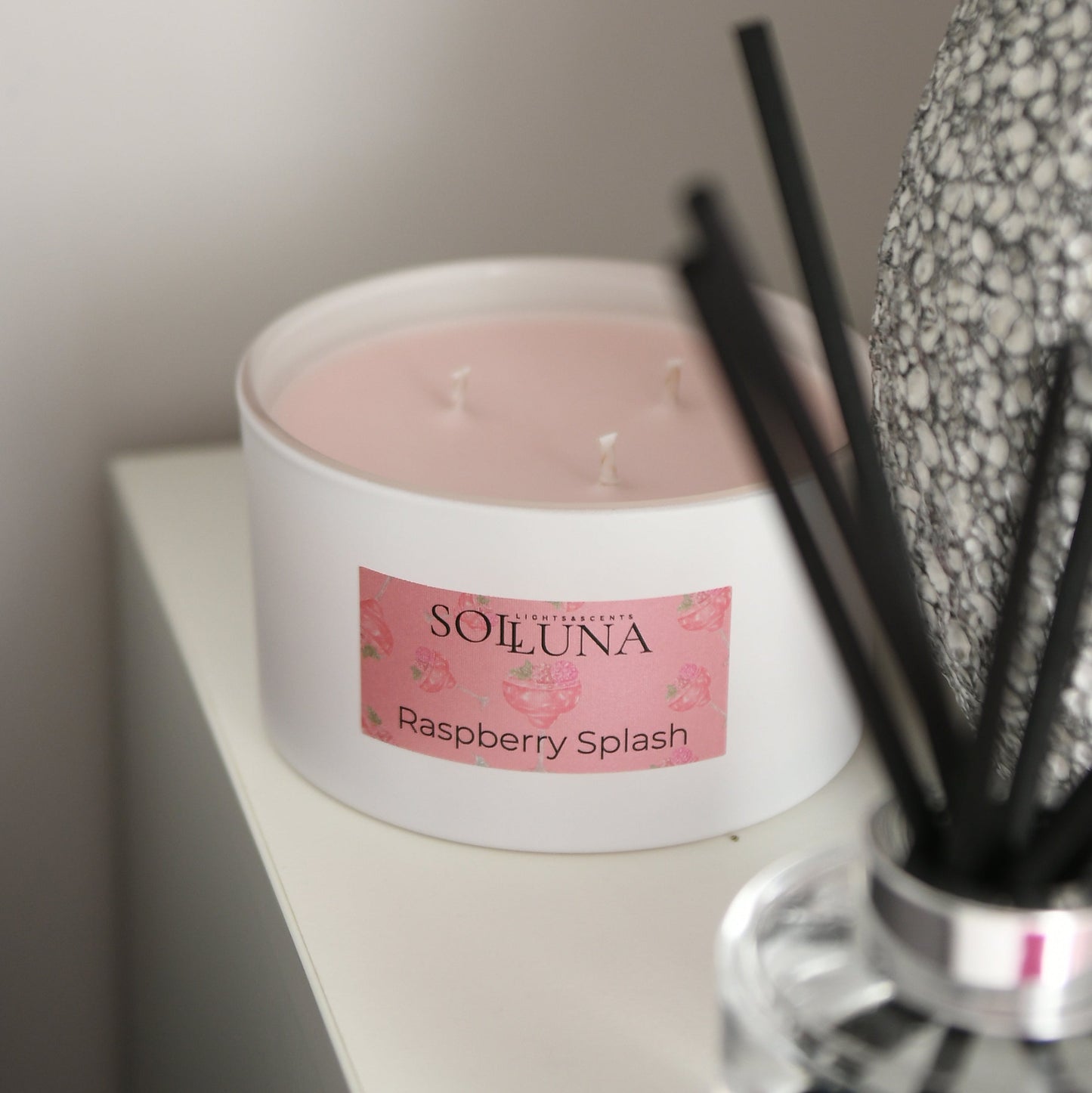 3-Wick Candle Raspberry Splash