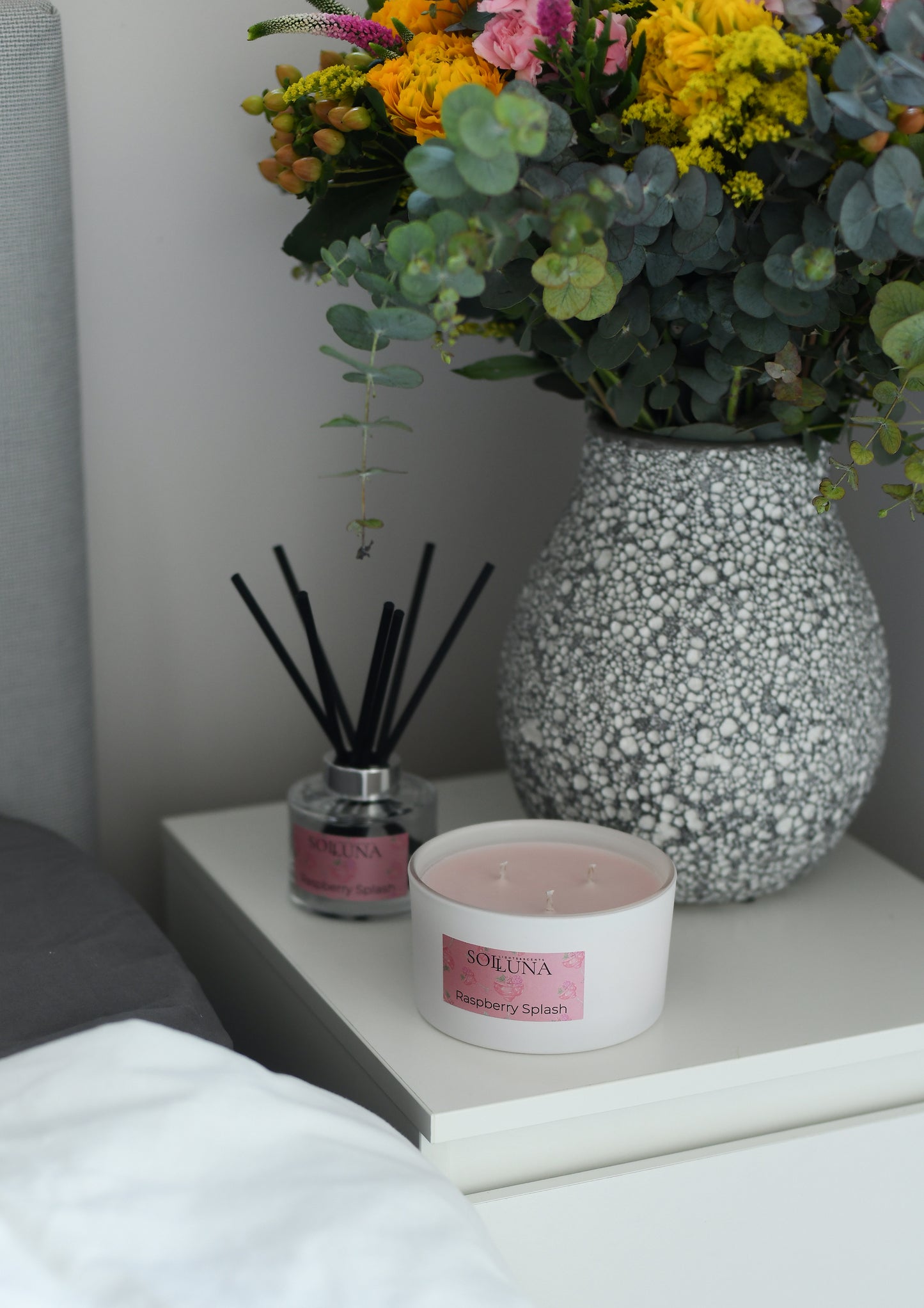 3-Wick Candle Raspberry Splash