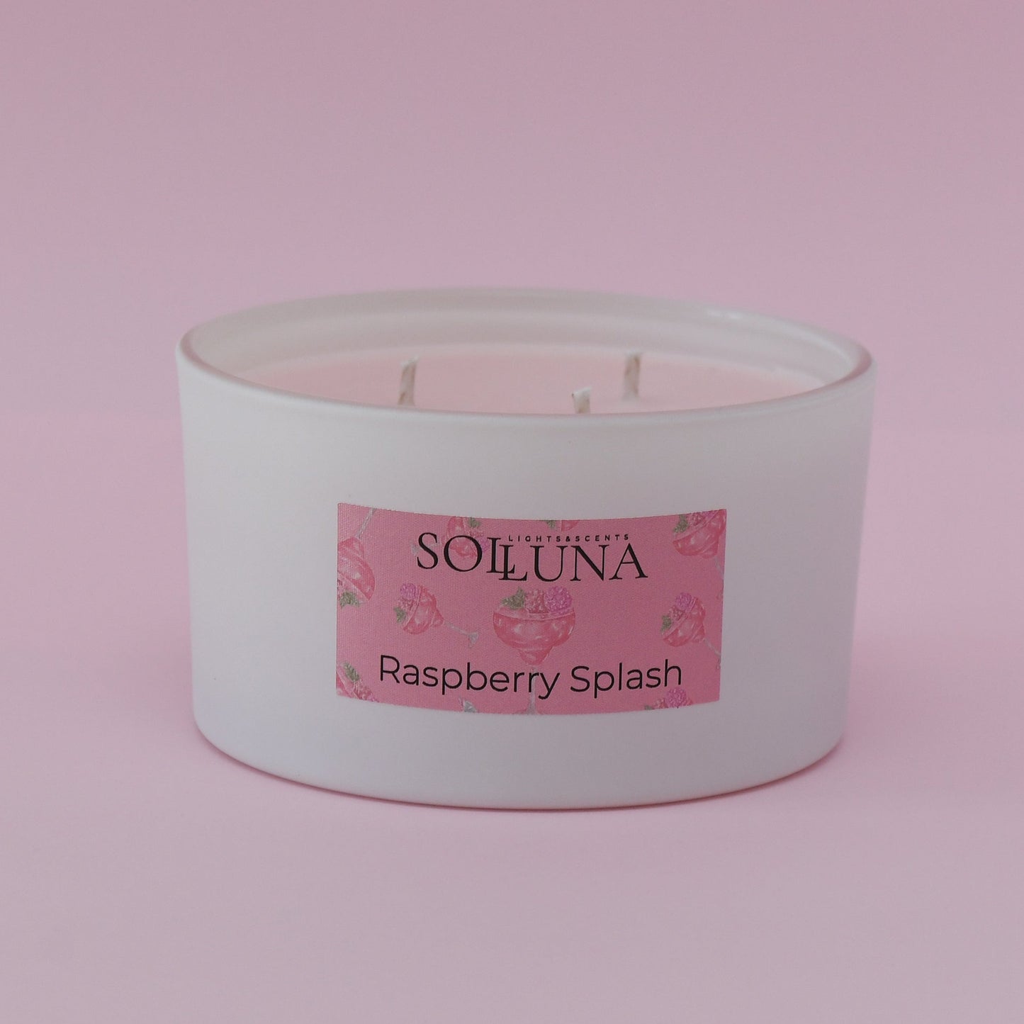 3-Wick Candle Raspberry Splash