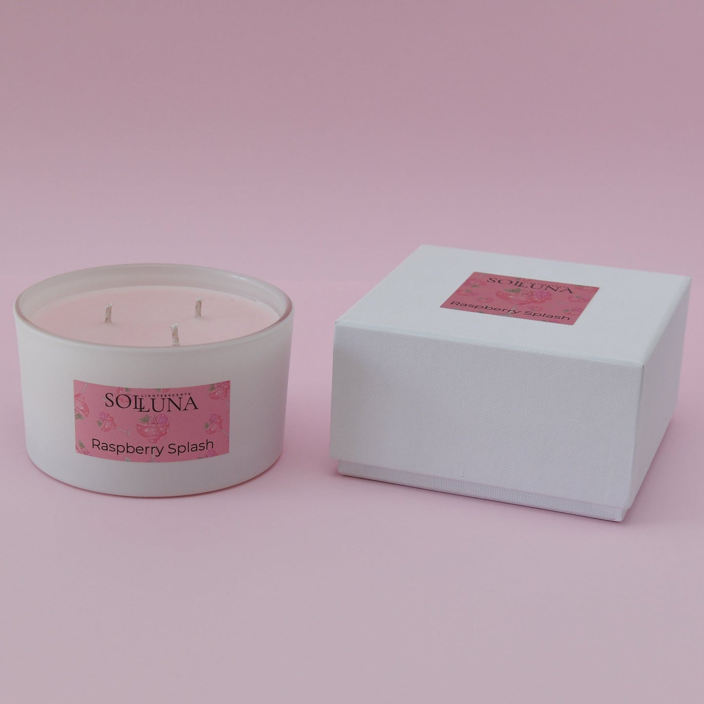 3-Wick Candle Raspberry Splash