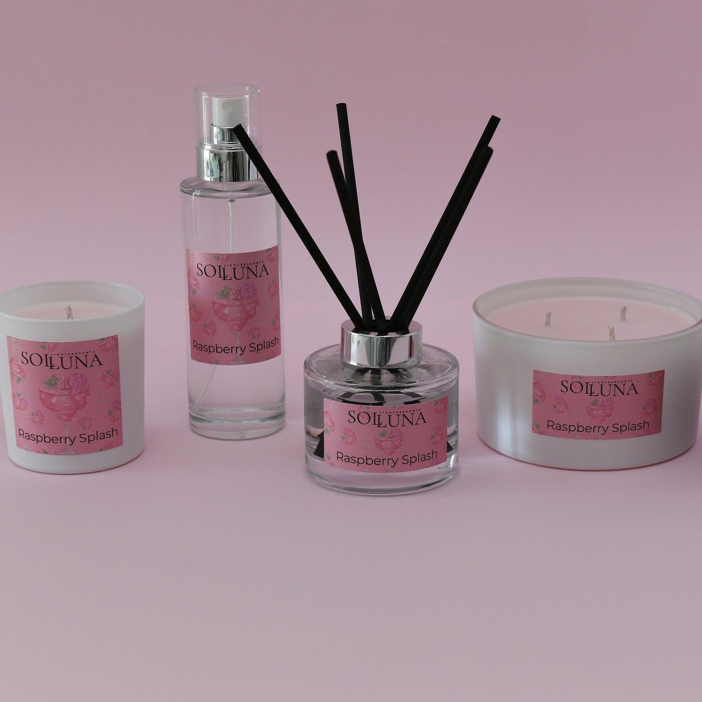 3-Wick Candle Raspberry Splash